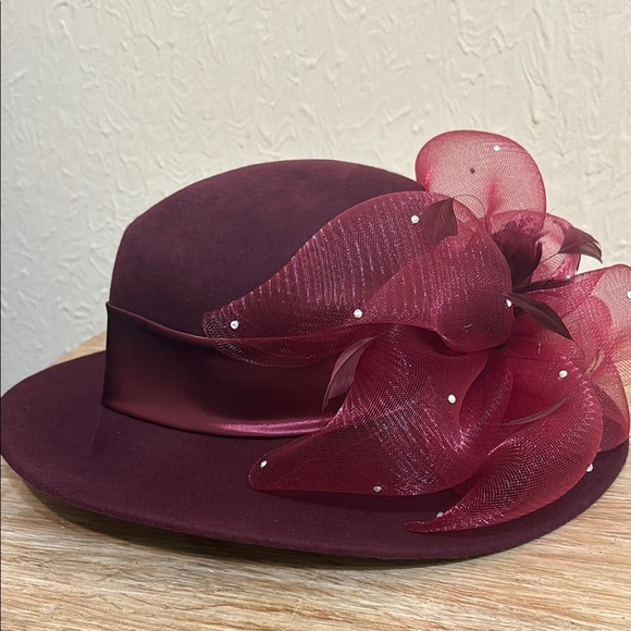 Maroon Homecoming / Derby Hat - Picture 4 of 5